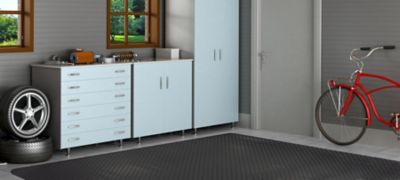 Image showing  24 in. x 24 in. x 0.47 in. EVA Foam Anti-Fatigue Floor Mats (32 S.F.) (8-Pack), Dark Gray