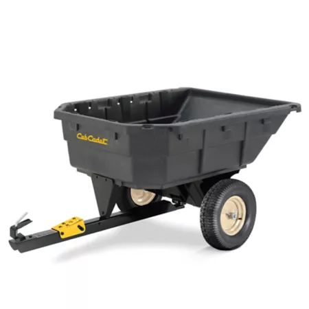 Cub Cadet towed behind 15 cu Swivel Poly Dump Cart 1 000 lb Capacity Mower Attachments