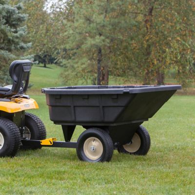 Image showing  Tow-Behind 15 cu. ft. Poly Swivel Dump Cart, 1,000 lb. Capacity