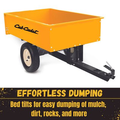 Image showing  Tow-Behind 12 cu. ft. Steel Swivel Dump Cart, 1,000 lb. Capacity