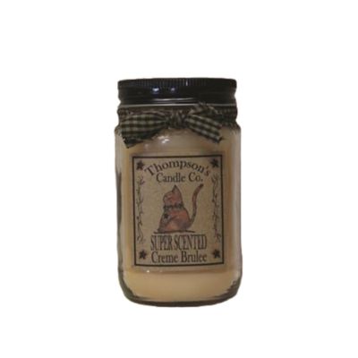 Thompson's Candle Co. 12 oz. Creme Brulee Scented Mason Jar Candle
