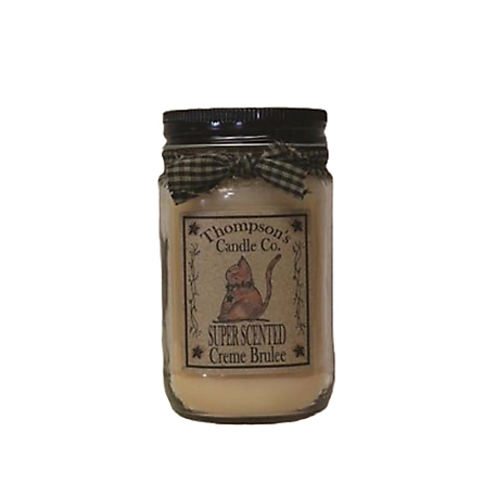 Thompson's Candle Co. 12 oz. Mason Jar Candle Creme Brulee