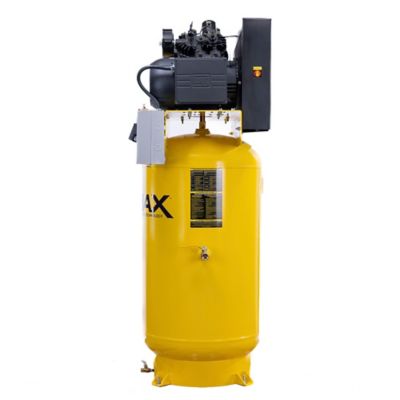 Image showing 9 th EMAX 10 HP 80 gal. 2-Stage Industrial V4 Pressure Lubricated Pump Air Compressor, 175 PSI, 1-Phase, 38 CFM at 100 PSI