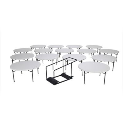 Lifetime 60 in. Tables and Cart Combo, White, 15-Pack