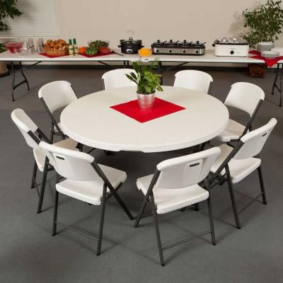 Image showing  60 in. Tables and Cart Combo, White, 15-Pack