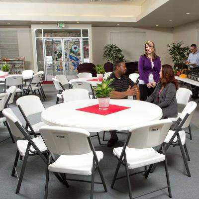 Image showing  60 in. Tables and Cart Combo, White, 15-Pack