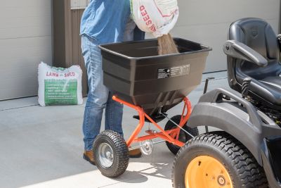 Image showing  185 lb. Capacity Lawn Garden Tow-Behind Spreader