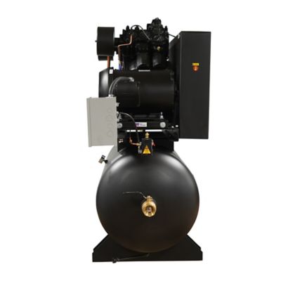 Image showing  Industrial 20HP V4 76CFM 3 Phase 230V 2-Stage 120 Gal. Horizontal Stationary Electric Air Compressor