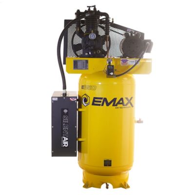 Image showing  5 hp 80 gal. 2-Stage Industrial Inline Pressure Lubricated Pump SILENT Air Compressor, 175 PSI, 1-Phase