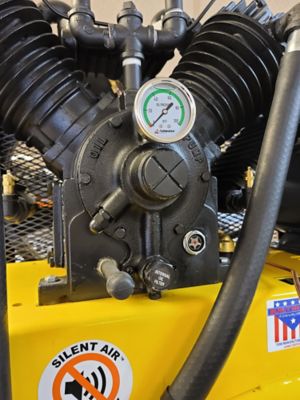 Image showing 7 th EMAX 7.5 HP 80 gal. 2-Stage Industrial V4 Pressure Lubricated Pump SILENT Air Compressor, 175 PSI, 1-Phase, 31 CFM at 100 PSI