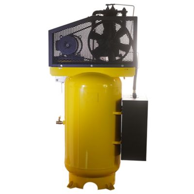 Image showing  Silent Air Industrial 5HP 19CFM 3Phase 230V 2-Stage 80 Gal. Vertical Electric Air Compressor