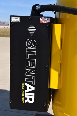 Image showing 5 th EMAX 7.5 hp 120 gal. Industrial 2-Stage V4 Pressure Lubricated Pump Single Phase 31CFM at 100PSI Plus SILENT Air Compressor
