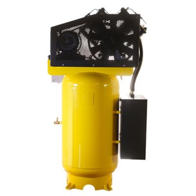Image showing 6 th EMAX 10 HP 80 gal. 2-Stage Industrial V4 Pressure Lubricated Pump SILENT Air Compressor, 175 PSI, 1-Phase, 38 CFM at 100 PSI