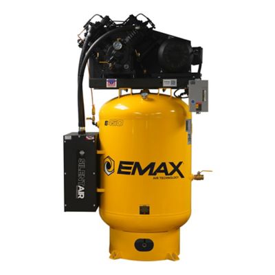 Image showing  Silent Air Industrial 10HP 38CFM 3Phase 230V 2-Stage 120 Gal. Vertical Electric Air Compressor