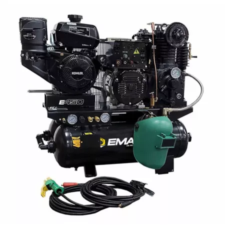 EMAX 14 HP 20 gal 3-in-1 2-Stage Industrial Air Compressor Generator and Welder 175 PSI KOHLER C.PRO Engine Stationary Air Compressors