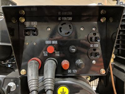 Image showing 5 th EMAX 14 hp 20 gal. 2-Stage Industrial 3-in-1 Air Compressor, Generator and Welder, 175 PSI, KOHLER C.PRO Engine