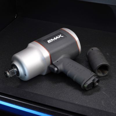 Image showing 6 th EMAX 3/4 in. Drive 1,100 ft.-lb. Pneumatic Industrial-Duty Composite Twin Hammer Impact Wrench with Ergonomic Grip