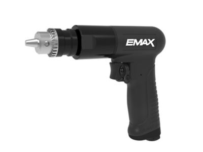 EMAX 3/8in. 6.1CFM Pneumatic Industrial-Duty lightweight Aluminum Composite Reversible & Variable speed Drill- EATDR03S1P