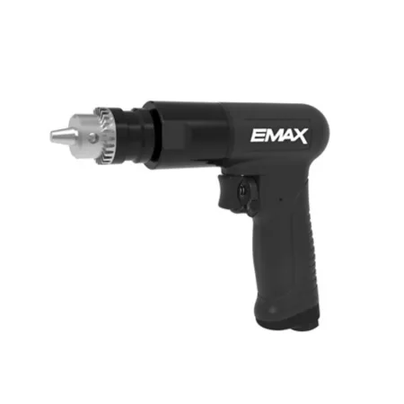 EMAX 3/8 in 6.1 CFM Heavy Duty Lightweight Aluminum Composite Variable Speed Reversible Pneumatic Drill - EATDR03S1P Air Drills