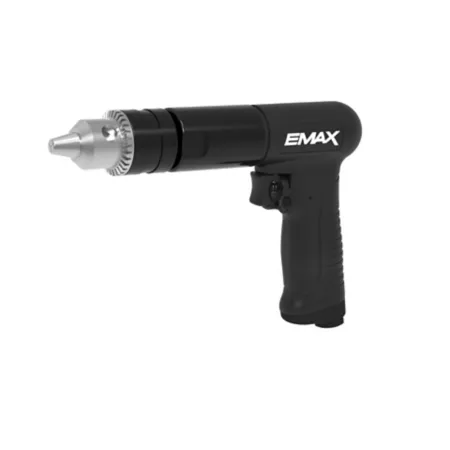 EMAX Variable Speed Reversible Pneumatic Drill Industrial Lightweight Composite 1/2 in 6 CFM - EATDR05S1P Air Drills