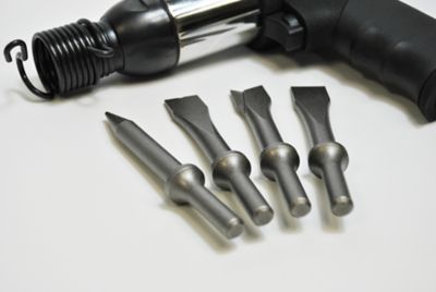 Image showing  250 mm Pneumatic Industrial-Duty Vibration-Dampening Long Barrel Air Hammer and Kit, 16 CFM, 2,100 BPM