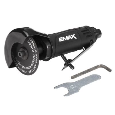 Image showing  Pneumatic Industrial Cut Off Tool with Wheel Guard Shields and Safety Paddle Trigger