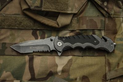 Image showing  3.49 in. Border Guard High Carbon Stainless-Steel Pocket Knife