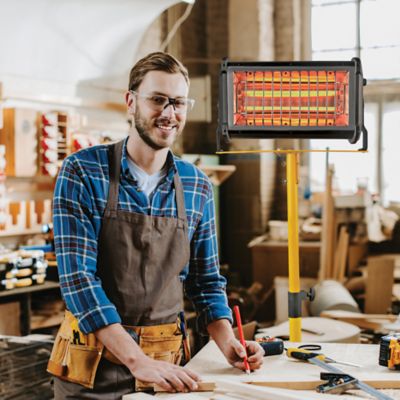 Image showing  Electric Workshop Tripod Heater, 165 sq. ft., 5,120 BTU, 1,500W