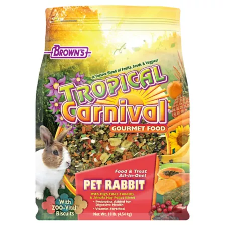 Brown's Tropical Carnival Pelleted Rabbit Food 10 lb Bag Rabbit Food