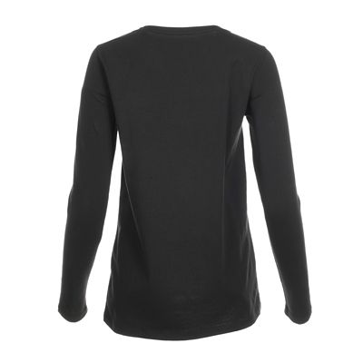 Image showing  Women's Solid Scoop Neck Long-Sleeve T-Shirt
