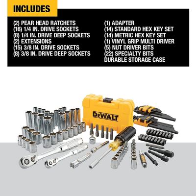 Image showing  108 pc. 1/4 in. x 3/8 in. Drive Polished Chrome Mechanic's Tool Set