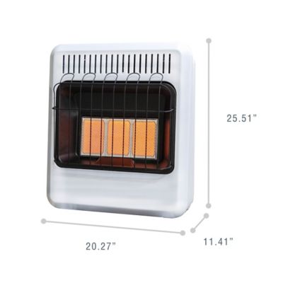 Image showing  20.2 in. Dual Fuel Vent-Free Radiant Heater, 700 sq. ft., 20,000 BTU