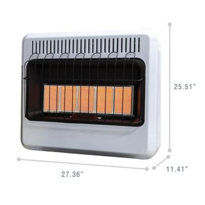 Image showing  27.5 in. Dual Fuel Vent-Free Radiant Heater, 1,000 sq. ft., 30,000 BTU