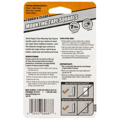 Image showing  1 in. x 1 in. Mounting Tape Squares, 24-Pack