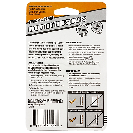 Gorilla Mounting Tape Squares at Tractor Supply Co.