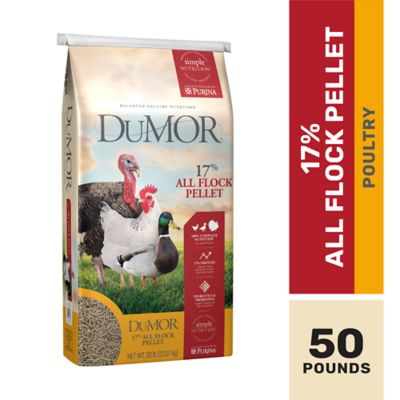 DuMOR 17% All Flock Pellet Poultry Feed, 50 lb