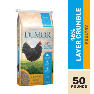 DuMOR 16% Layer Crumble Poultry Feed, 50 lb