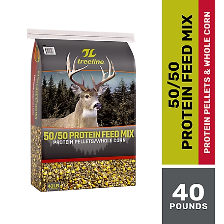 treeline 50/50 Protein Mix Pellet/Whole Corn Deer Feed, 40 lb.