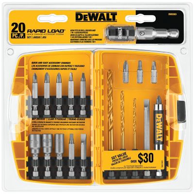 DeWALT 20 pc. Rapid Load Hex Shank Titanium Set