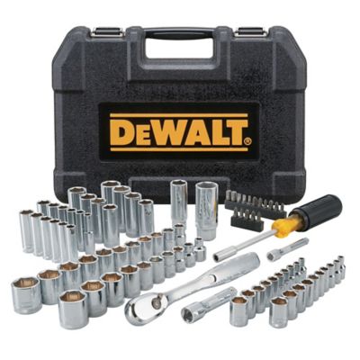 DeWALT Assorted SAE Metric Socket Mechanic s Tool Set 84 pc. at