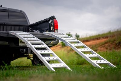 Image showing  1,500 lb. Capacity Arched Folding Loading Ramp, 11 in. x 90 in., 2-Pack