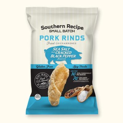 Southern Recipe Small Batch Sea Salt and Cracked Pepper Pork Rinds, 4 oz