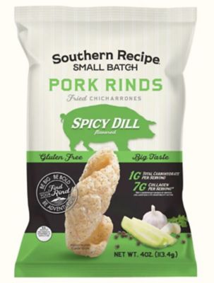 Southern Recipe Small Batch Spicy Dill Pork Rinds, 4 oz., 100-77079-00402-1