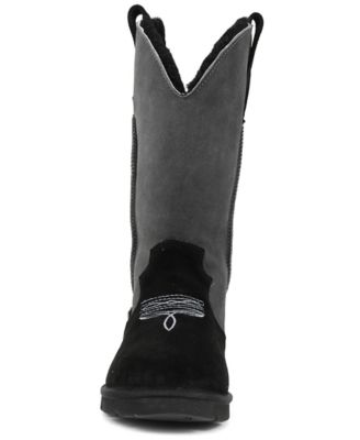 Image showing  Women's Real Sheepskin and Suede Cowboy Boots