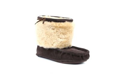 Superlamb Women's Sheepskin and Suede Moccasins, Brown