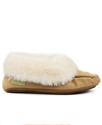 Image showing  Women's Sheepskin and Suede Moccasins, Beige