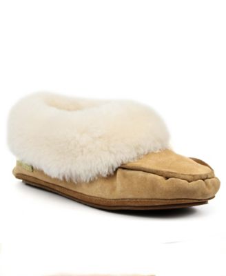 Image showing  Women's Sheepskin and Suede Moccasins, Beige