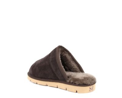 Image showing  Men's Real Sheepskin and Suede Khulan Slippers