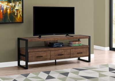 Image showing  Rustic TV Stand with 3 Drawers for TVs Up to 60 in.
