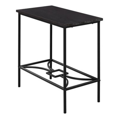 Monarch Specialties 22 in. Metal Accent Side Table with Storage Shelf